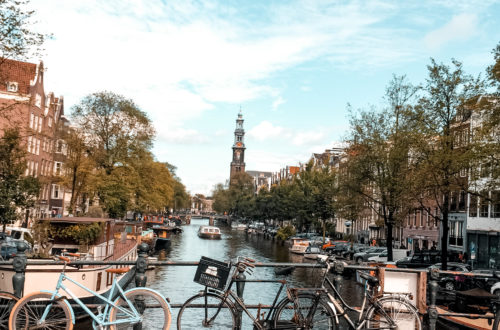 kanał wodny w Amsterdamie