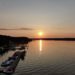 zachód słońca nad jeziorem Necko